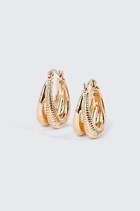 Two Row Hoop Earrings