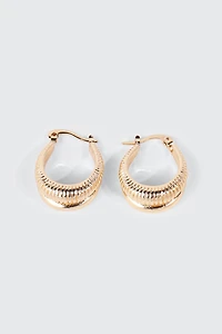 Two Row Hoop Earrings