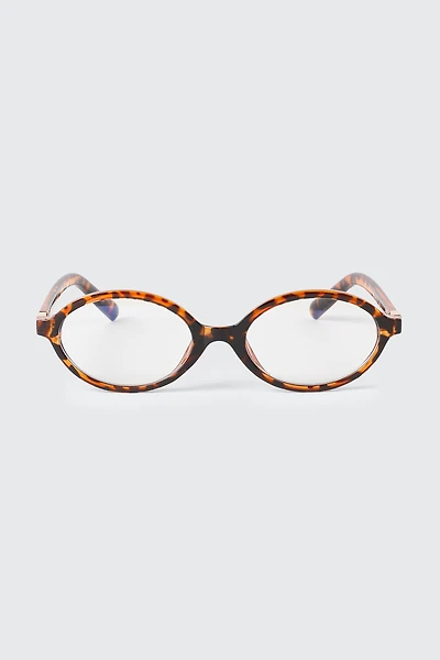 Lunettes anti-lumière bleue ovales à monture fine