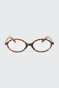 Lunettes anti-lumière bleue ovales à monture fine
