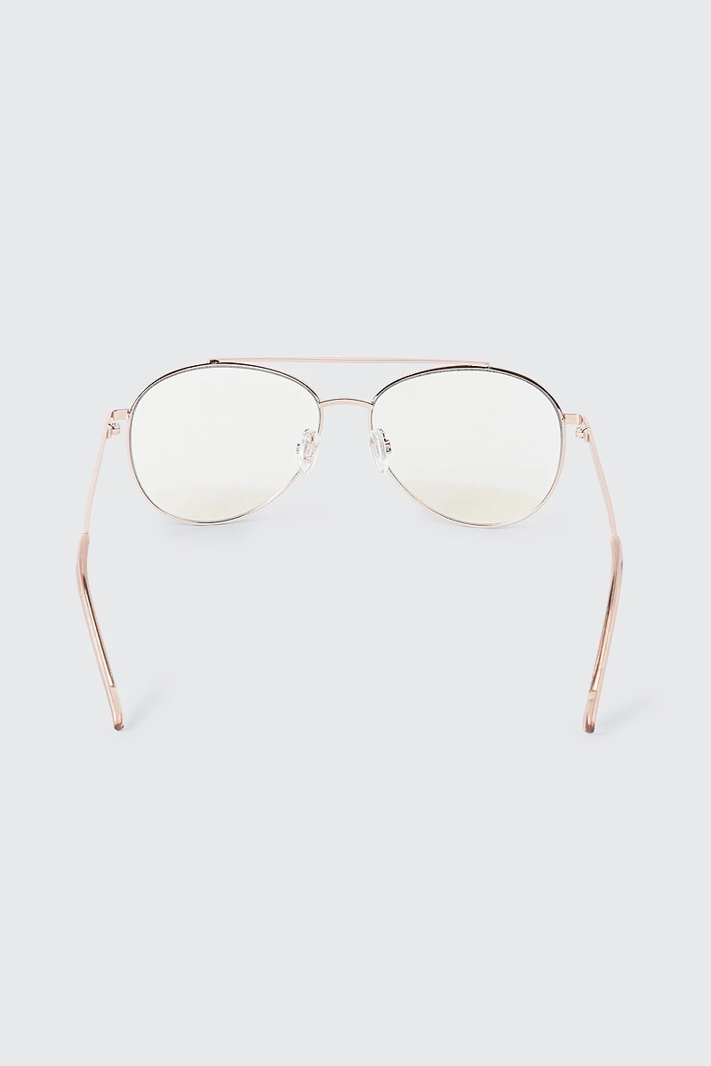 Lunettes anti-lumière bleue style aviateur