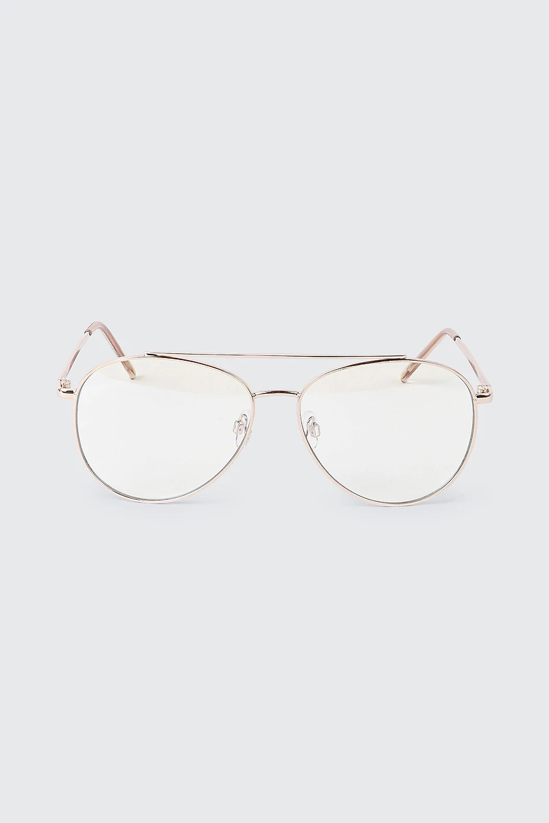 Clear Aviator Blue Light Glasses