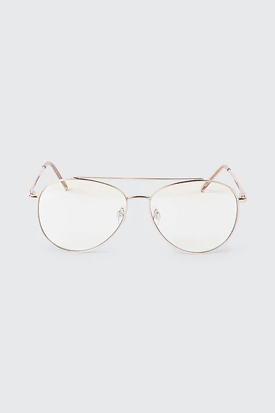 Clear Aviator Blue Light Glasses