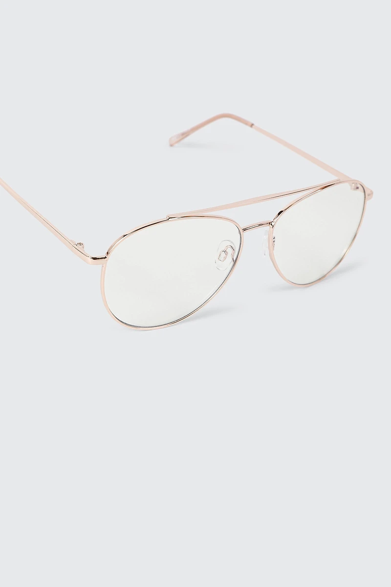 Lunettes anti-lumière bleue style aviateur