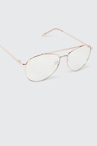 Lunettes anti-lumière bleue style aviateur