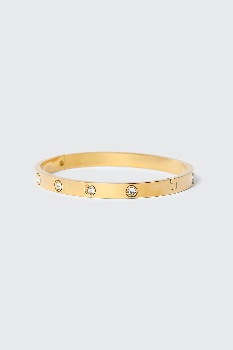 Bracelet jonc à pierres