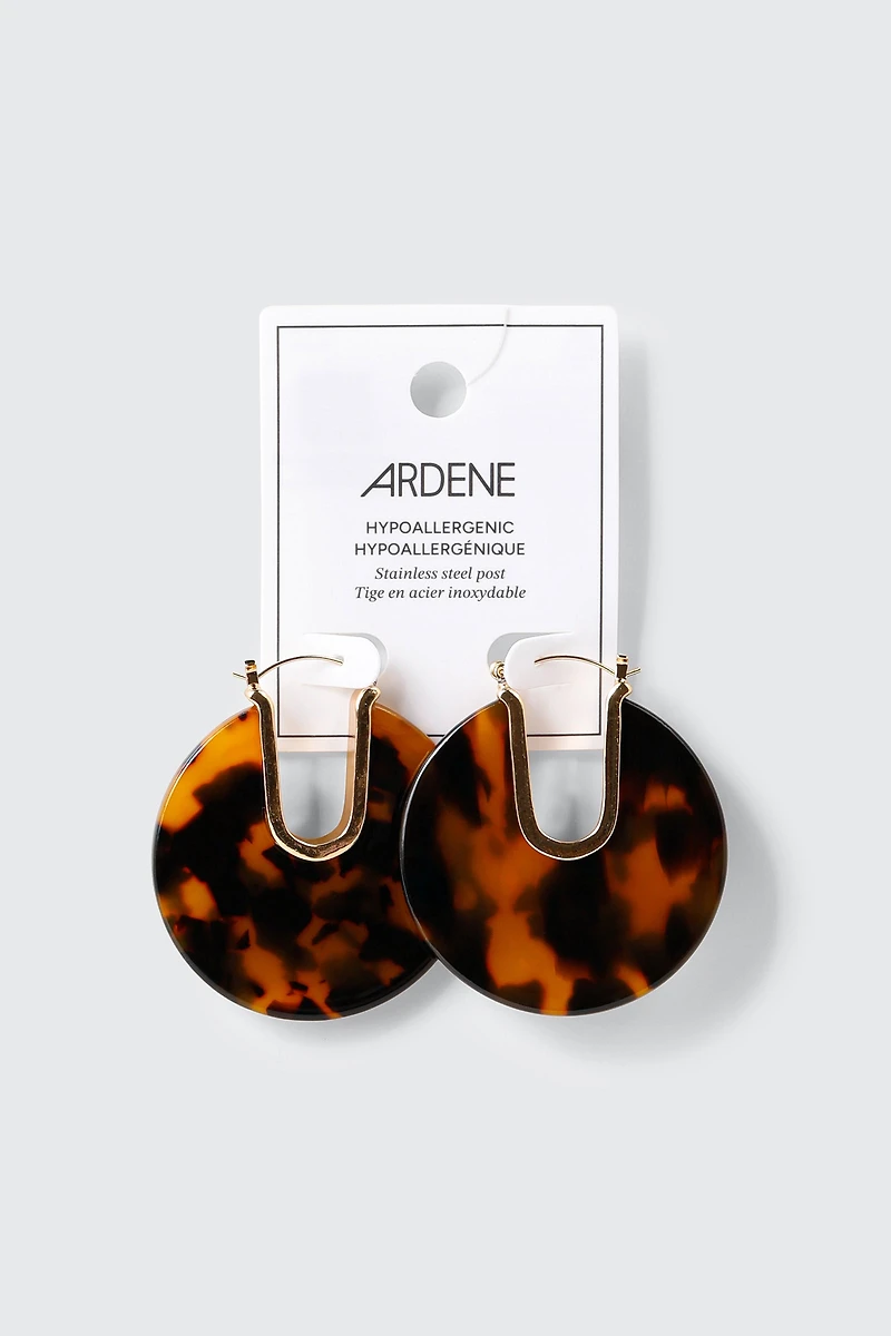 Tortoiseshell Hoop Earrings