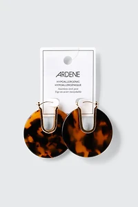 Tortoiseshell Hoop Earrings