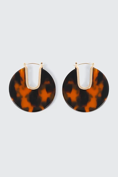 Tortoiseshell Hoop Earrings