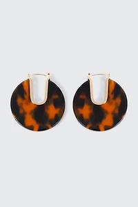 Tortoiseshell Hoop Earrings