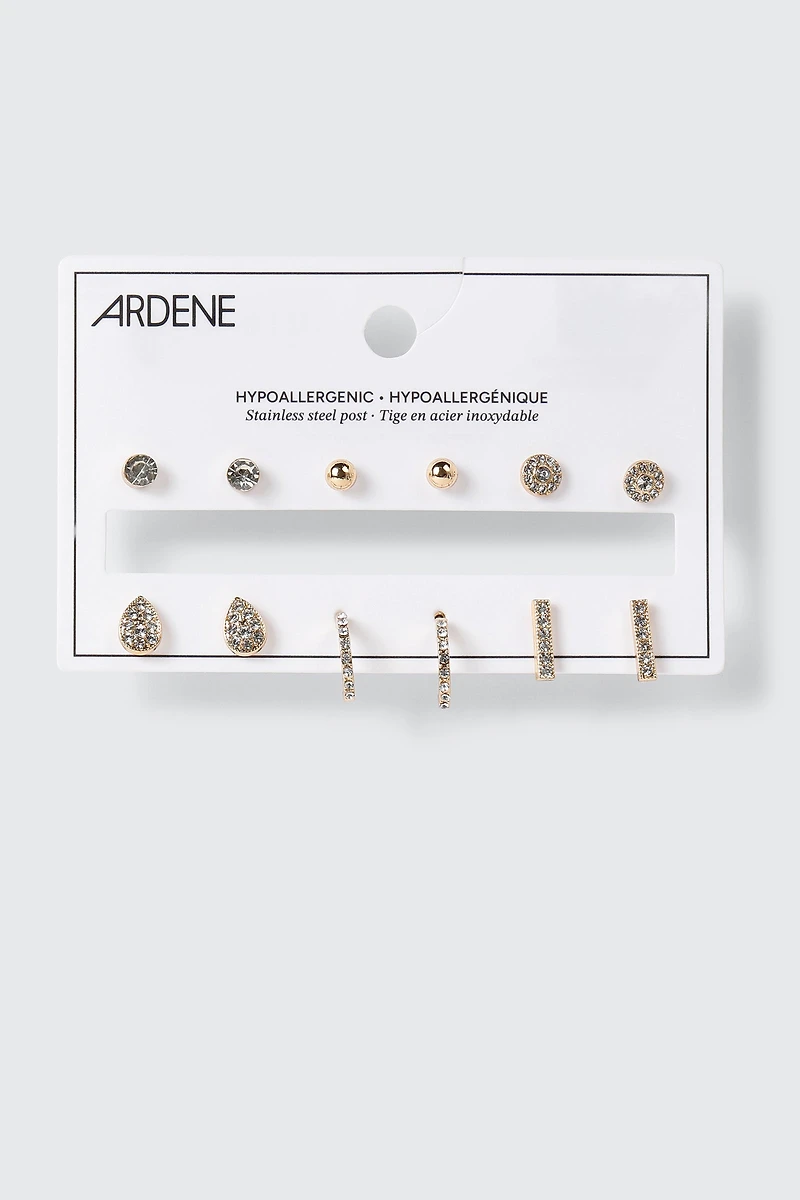 6-Pack Stone Earring Set