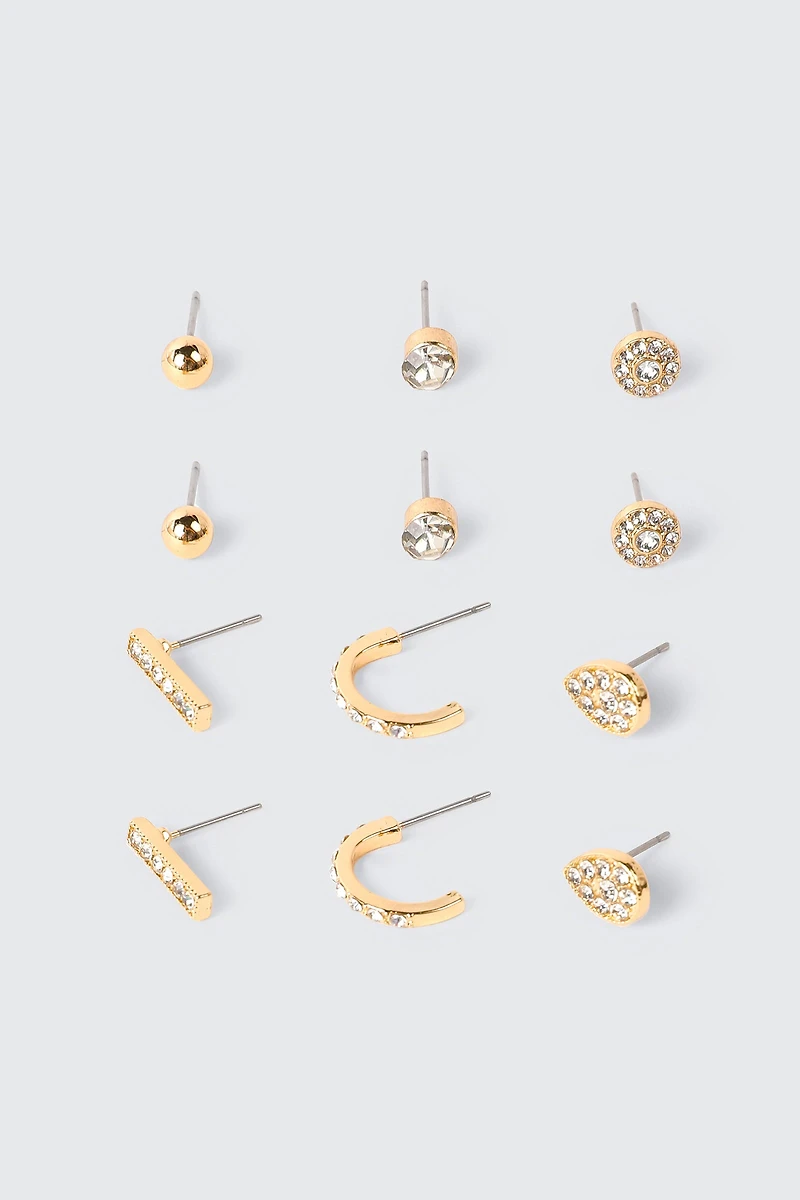 6-Pack Stone Earring Set