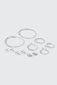 6 paires d’anneaux et de clous d’oreilles