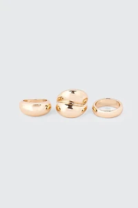 3-Pack Chunky Rings
