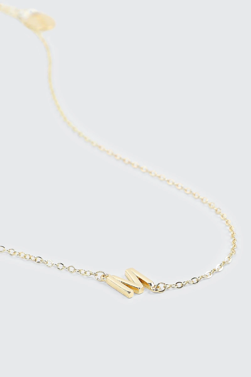 14K Gold Plated Initial Necklace
