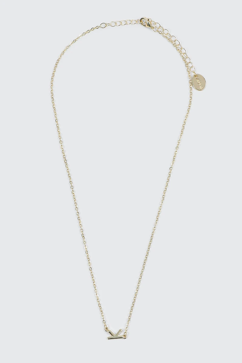 14K Gold Plated Initial K Necklace