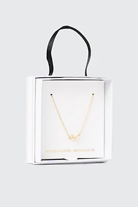 Collier initiale K plaqué or 14K