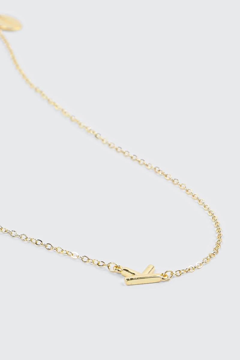 14K Gold Plated Initial K Necklace