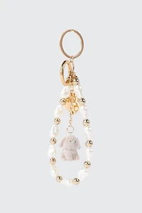 Puppy & Heart Charm Keychain