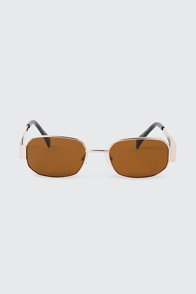 Slim Metal Rectangular Sunglasses