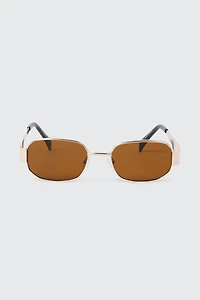 Slim Metal Rectangular Sunglasses