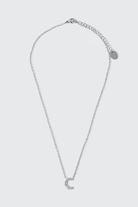 Collier initiale C en acier inoxydable