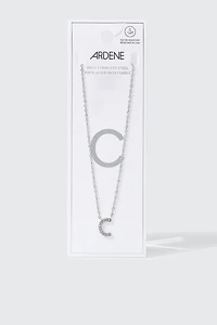 Collier initiale C en acier inoxydable