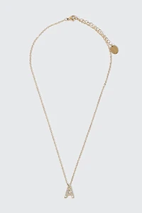 14K Gold Plated Initial A Necklace
