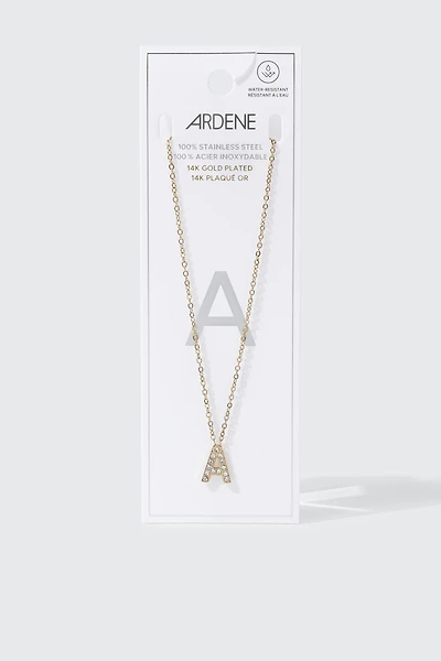 14K Gold Plated Initial A Necklace