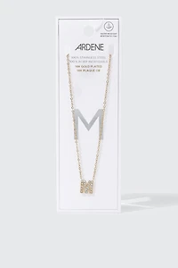 14K Gold Plated Initial M Necklace