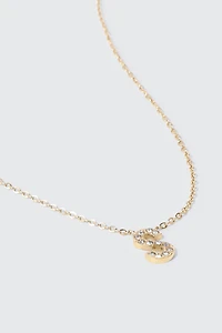 14K Gold Plated Initial S Necklace