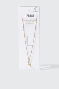 Collier initiale L plaqué or 14K