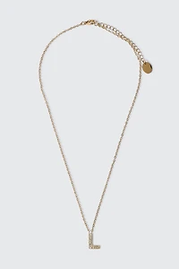 14K Gold Plated Initial L Necklace