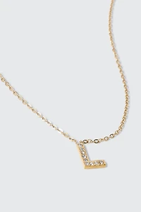 14K Gold Plated Initial L Necklace