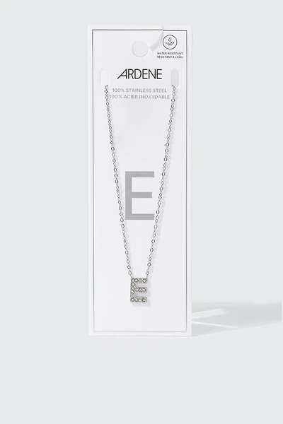 Stainless Steel Initial E Necklace