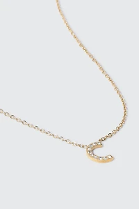 14K Gold Plated Initial C Necklace