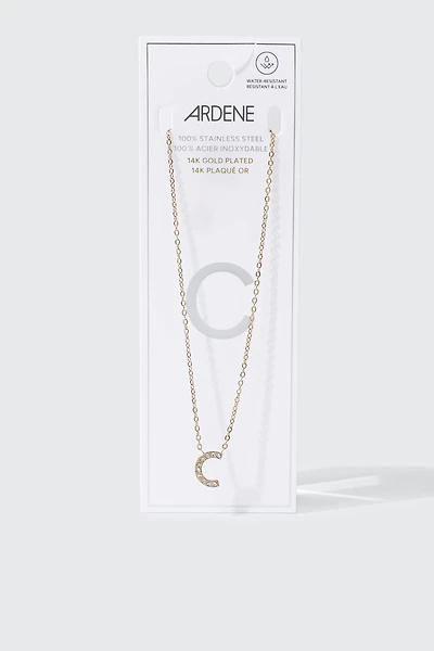 14K Gold Plated Initial C Necklace