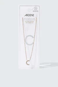 14K Gold Plated Initial C Necklace