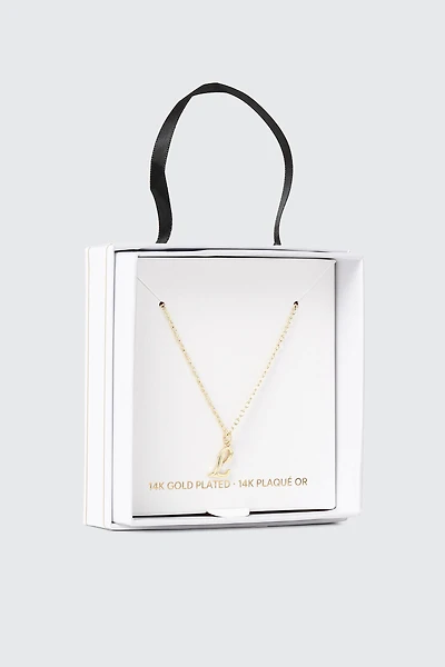 14K Gold Plated Initial L Necklace