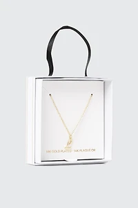 14K Gold Plated Initial L Necklace