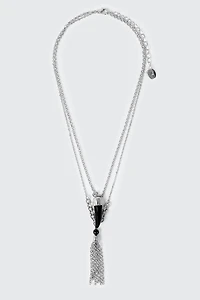 Two-Row Horn Pendant Necklace
