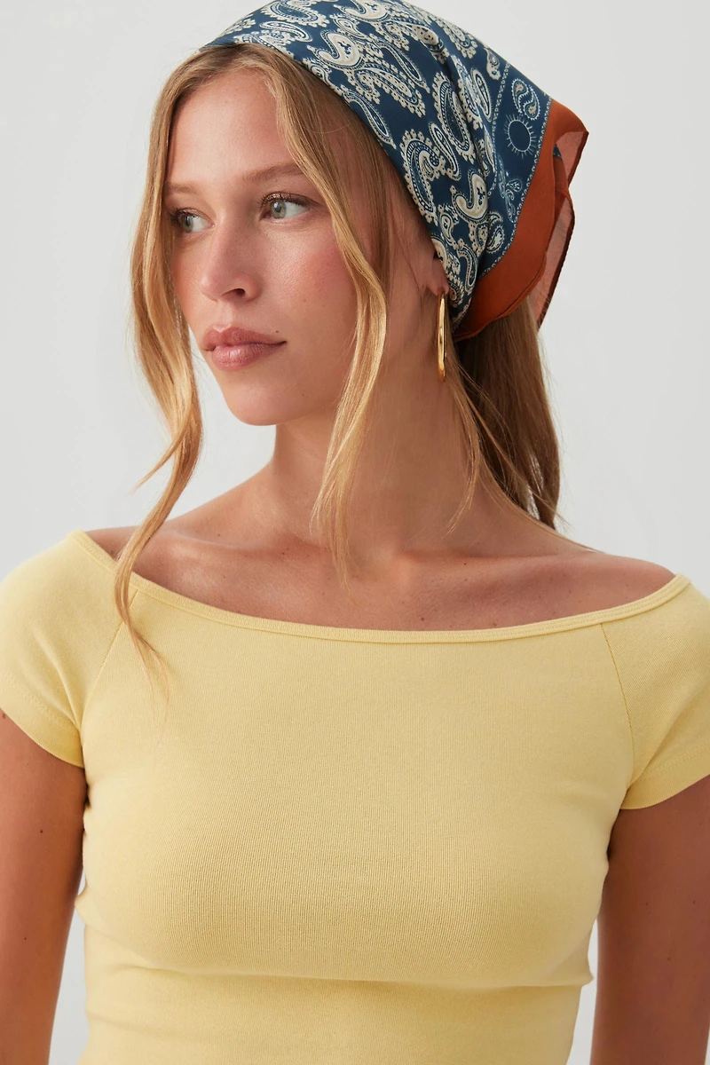 Square Paisley Print Scarf