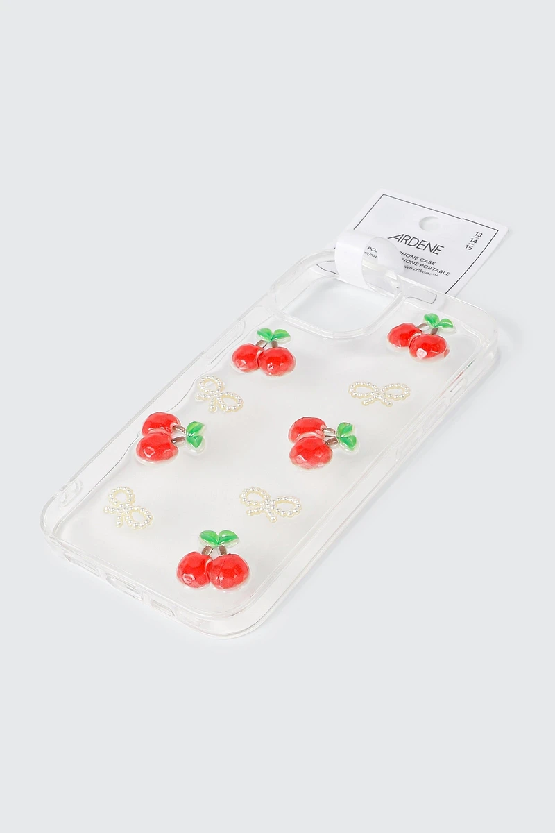 Clear Cherry Model 13/14/15 Phone Case