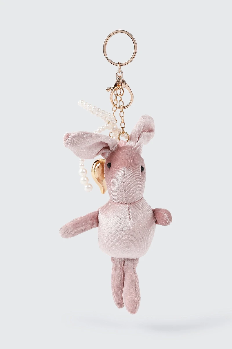 Velvet Bunny Keychain
