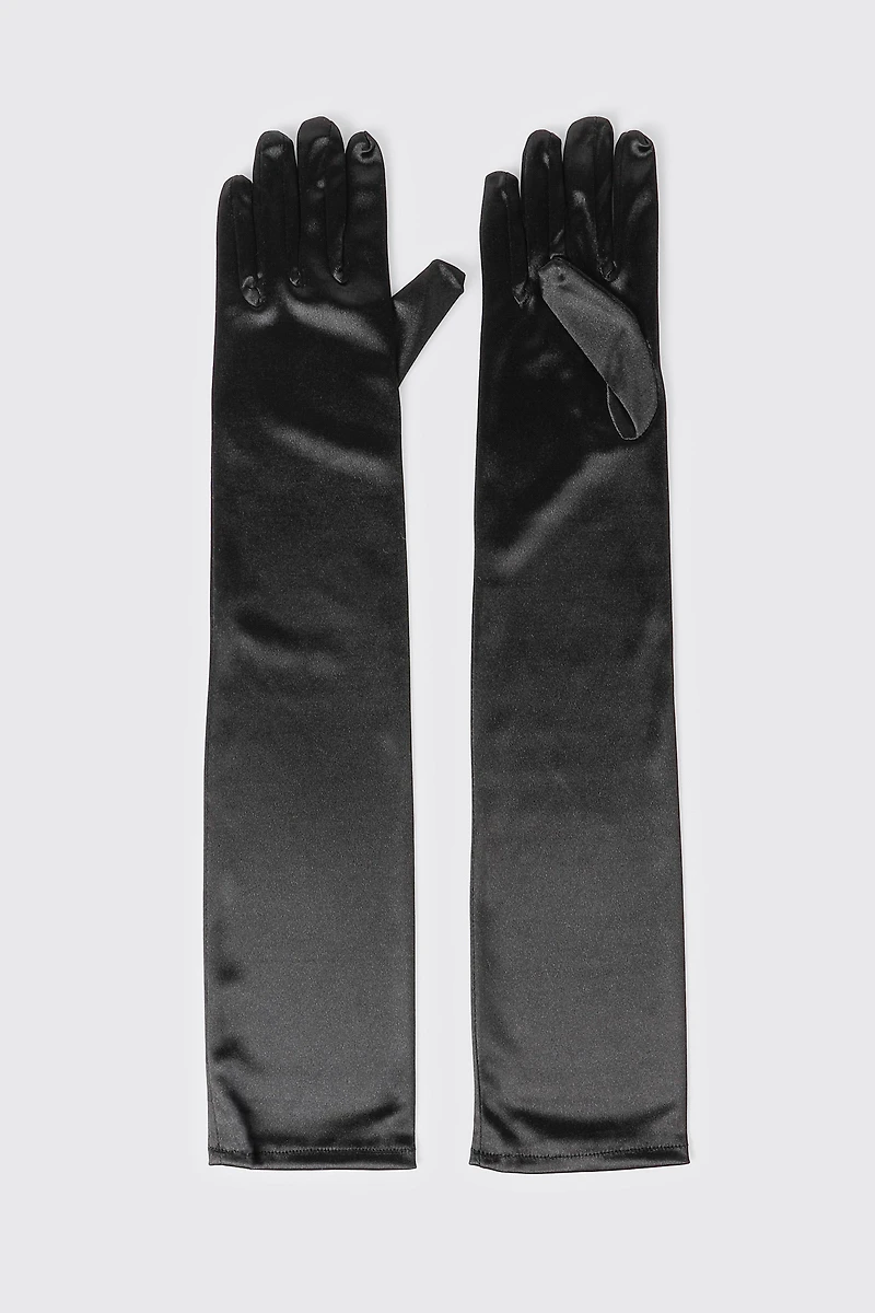 Long Satin Gloves