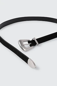 Ceinture en faux suède à embout métallique