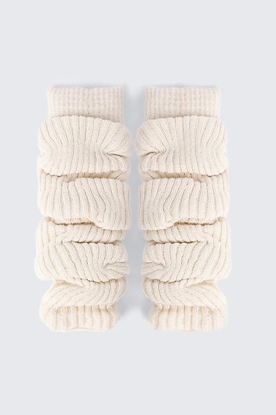 Jambières mi-cuisse cotelées