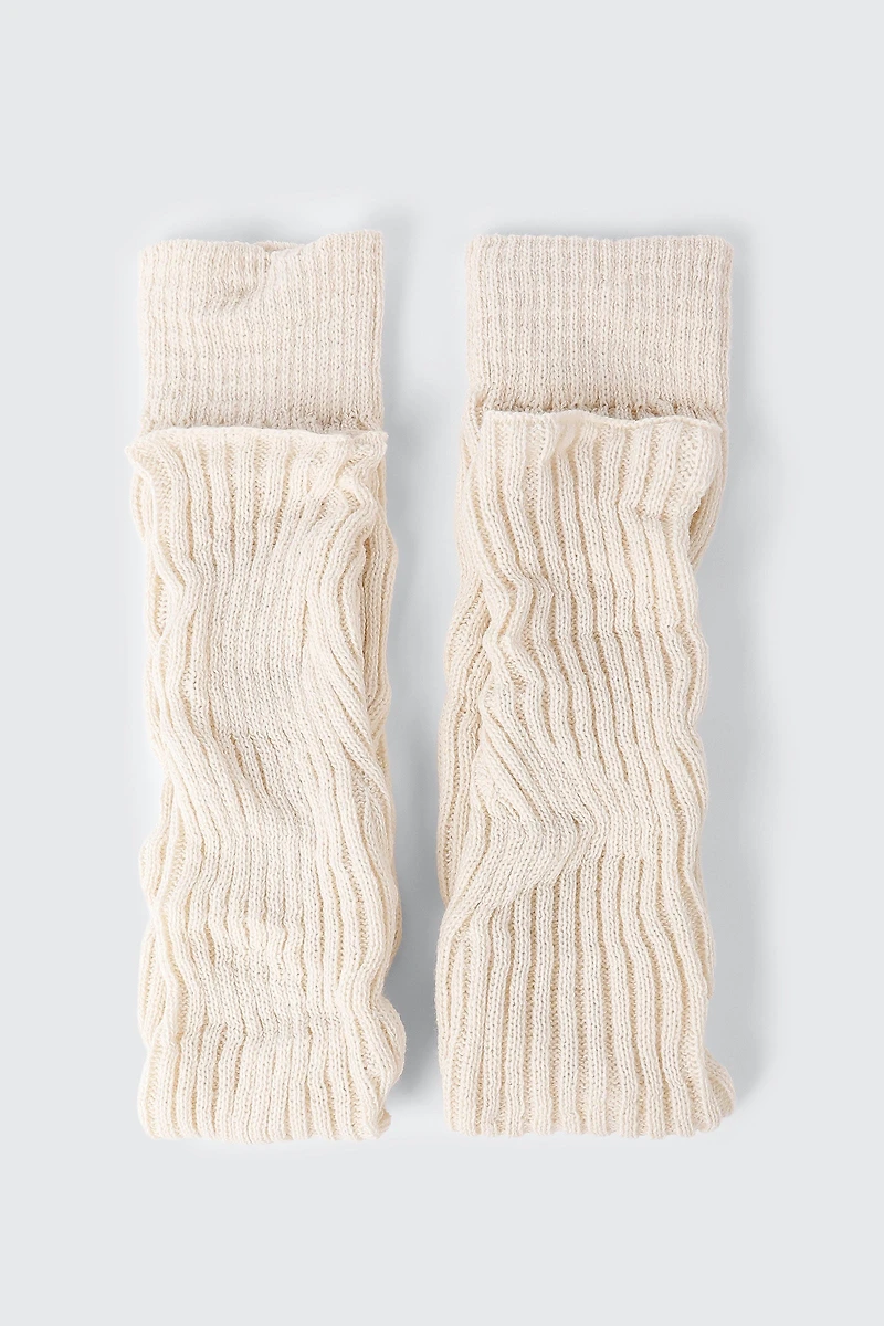 Jambières mi-cuisse cotelées