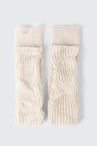 Jambières mi-cuisse cotelées