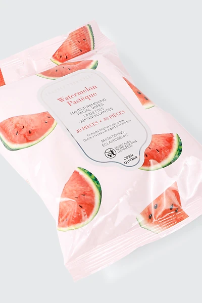 Lingettes nettoyantes pour le maquillage au melon d'eau